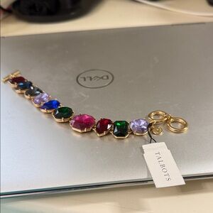 Talbots multi stone toggle bracelet